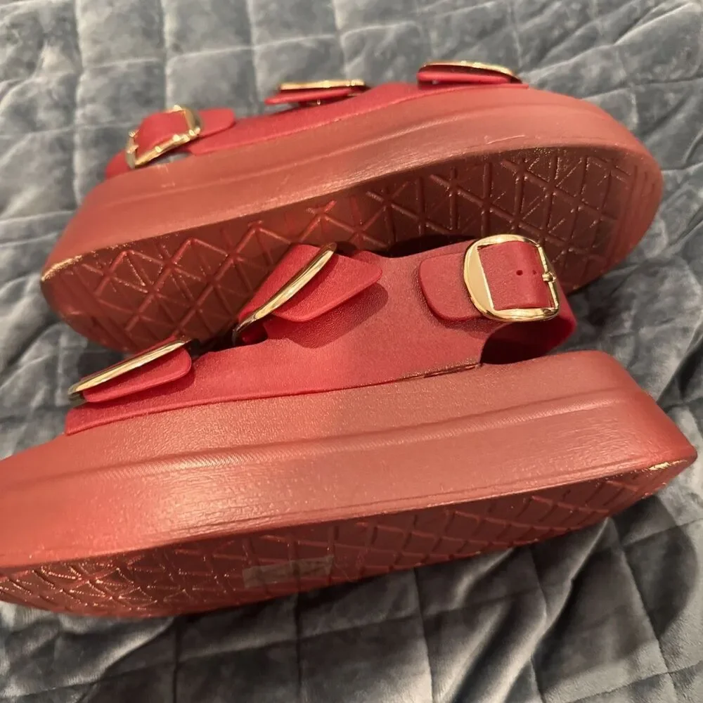 Women's Red Strappy Platform Jeffrey Campbell Sandals